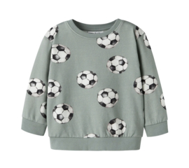Name It - Trui - Sweater - NMMLOUIE - Voetbal - Green Milieu