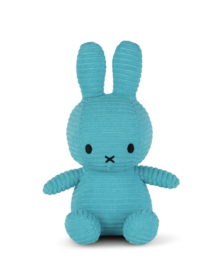Bon Ton Toys - Nijntje - Miffy - Knuffel - Sitting - Corduroy - Teal - 23 cm