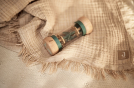 Jollein - Deken - Wieg - Jersey - Stripe - Biscuit - Ivory - 75x100 cm