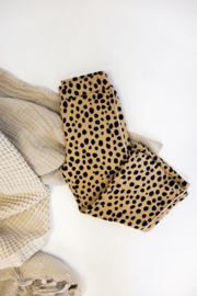 Dirkje - Flared - Broek - Beige - Panterprint - Maat 92