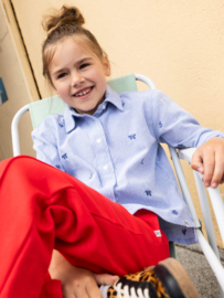 Noppies - Broek - Wide Leg - Sweatstof - Poinsettia - Rood