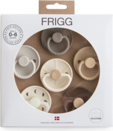 Frigg - Speenset - Earthy - Wonder - Siliconen - 6 stuks - 0/6 maanden