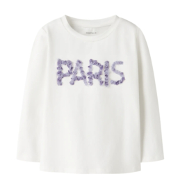 Name It - T-shirt - NMFNAGINO - Paris - Cloud Dancer