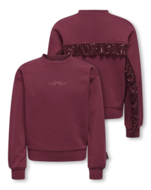 Only - Sweater - KOGCHIC - Ruffles - Rumba Red