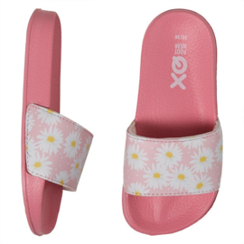 XQ Footwear - Slippers - Bloemen - Roze
