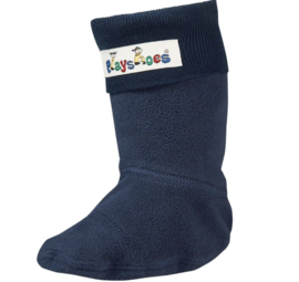 Playshoes - Fleece - Sokken - Navy  - Voor - Regenlaarzen