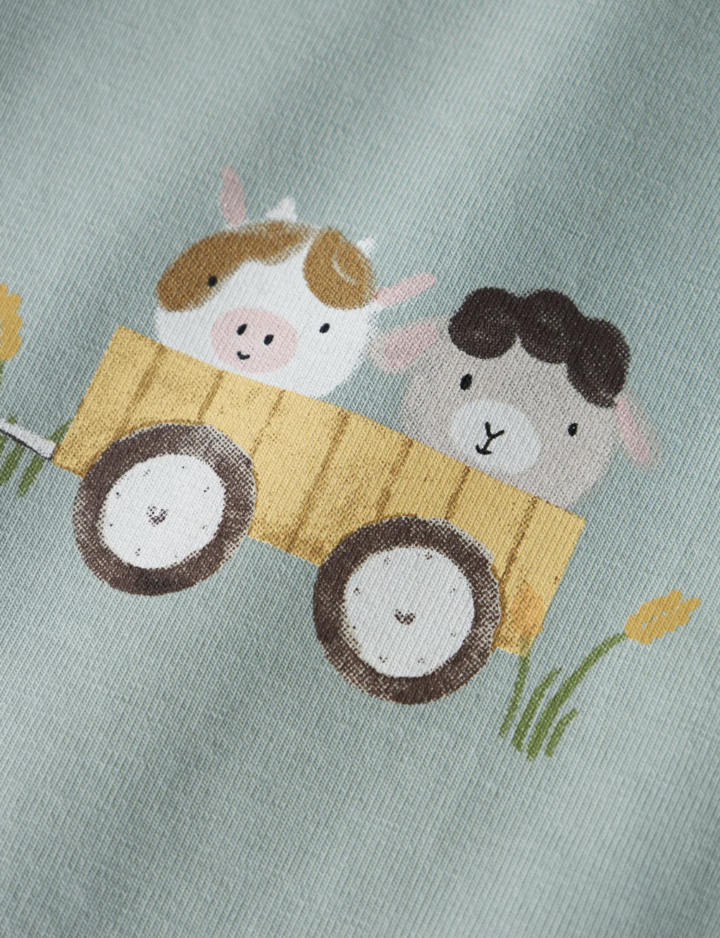 Name It - T-shirt - Boerderij - Tractor - Jadeite