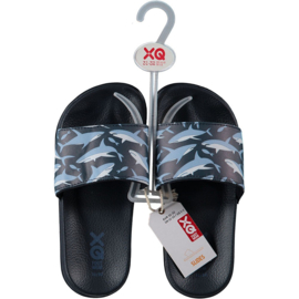 XQ Footwear - Slippers - Haai - Blauw - Zwart