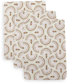 Jollein - Hydrofiel Washandje 15x20cm - Soft Plumes - 3 Stuks