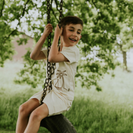 Koko Noko - Polo - T-shirt - Palmbomen - Off White