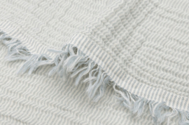 Jollein - Deken - Wieg - Jersey - Stripe - Sea Green - Ivory - 75x100 cm