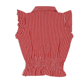 Noppies - Blouse - Nahant - Gestreept - Roze - Rood