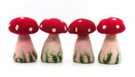 Paddenstoelen - Rood - 4 stuks