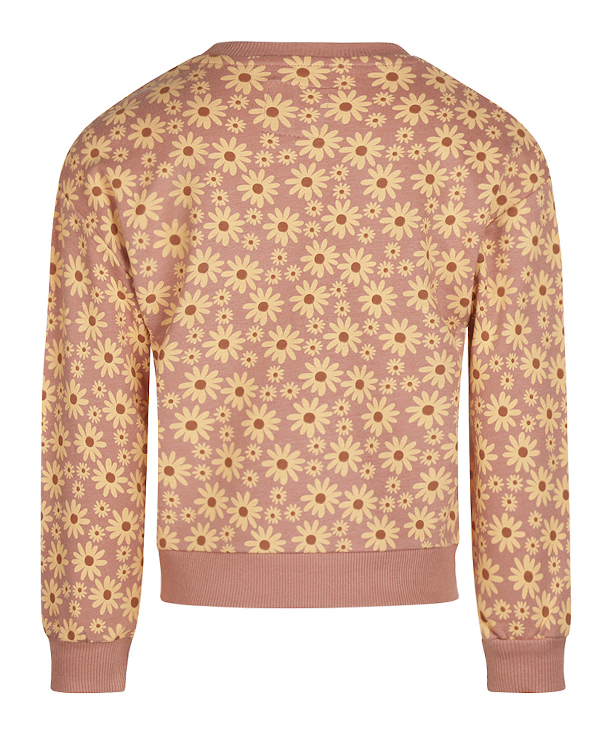 Koko Noko - Trui - Sweater - Dark Old Pink - Bloemetjes