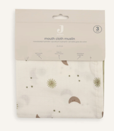 Jollein - Hydrofiele monddoekjes - 31x31cm - Over the Moon - 3 stuks
