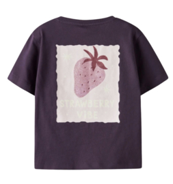 Name It - T-shirt - NMFBelina - Aardbei - Blackberry Wine