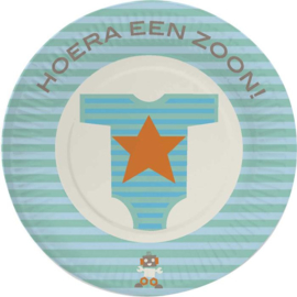 Borden - Hoera - Een - Zoon - 18cm - 8 - Stuks