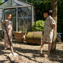 Koko Noko - Korte - Broek - Bladeren - Beige