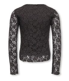 Only - Top - KOGLEIKA - Black Coffee - Kantdetail