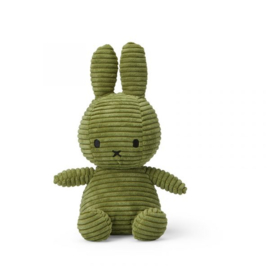 Nijntje - Miffy - Knuffel - Sitting - Corduroy - Olive Green -23 cm