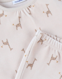 Noukie's - Pyjama - Giraffenprint - Beige - Fluweel