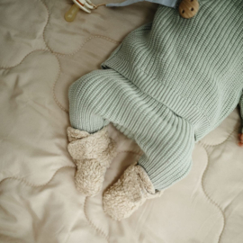 Mushie - Cozy - Baby - Booties - Oatmeal - 6-9 maanden