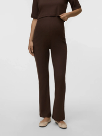 Mamalicious - Flared Broek - MLLANE - Hot Fudge