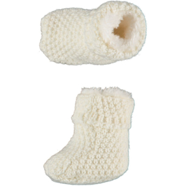 Apollo - Baby - Slofjes - Knit - Off White - Giftbox - New born - Maat 50/56