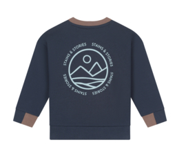 Stains & Stories - Sweater - Backprint - Indigo