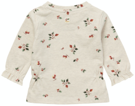 Noppies - T-shirt - Luohe - Oatmeal - Flowers - Maat 68