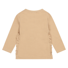 Dirkje - T-shirt - Lange - Mouw - Beige - J-adore - Bisous