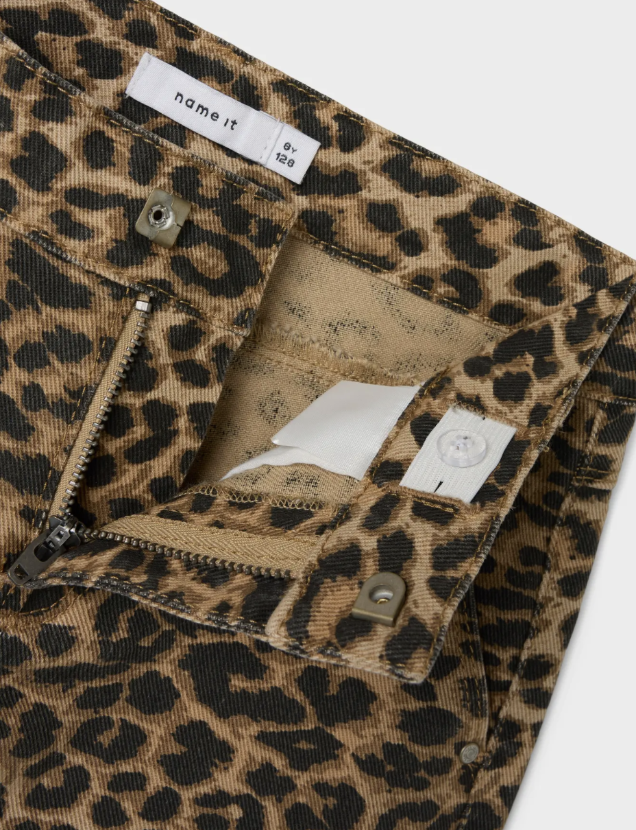 Name It - Broek - Rose - Wide Pants - Panterprint