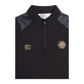 Cruyff - Zip Top - Sporttop - Zwart - Goud