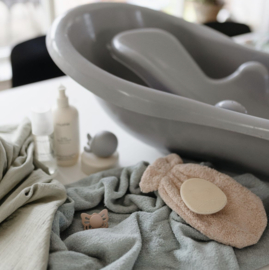 Mushie - Badborstel - Cradle Cap - Siliconen - Blush - Shifting Sand