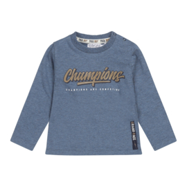 Dirkje - T-shirt - Lange - Mouw - Blue - Melee - Champions