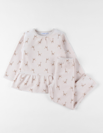Noukie's - Pyjama - Giraffenprint - Beige - Fluweel