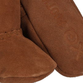 Leren -Baby - Schoentjes - Booties  - Cognac - 12/18 maanden