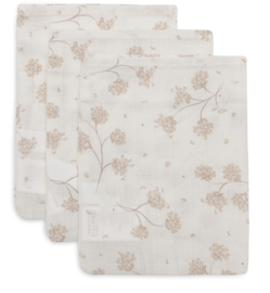 Jollein hydrofiel washandje - Leafy Dreams - 15x20 cm - 3 stuks