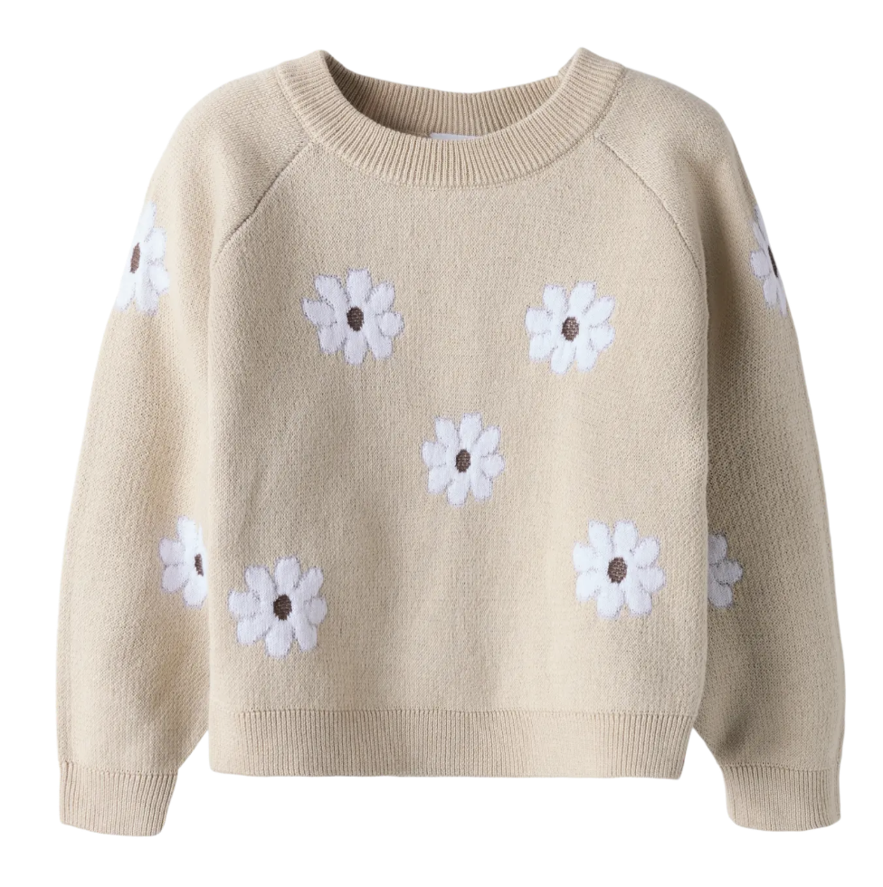 Name It - Knit - Sweater - Leia - Bloemetjes - Peyote