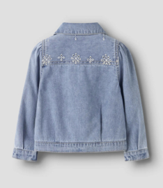 Name It - Jacket - NMFHarper - Light Blue Denim - Bloemetjes