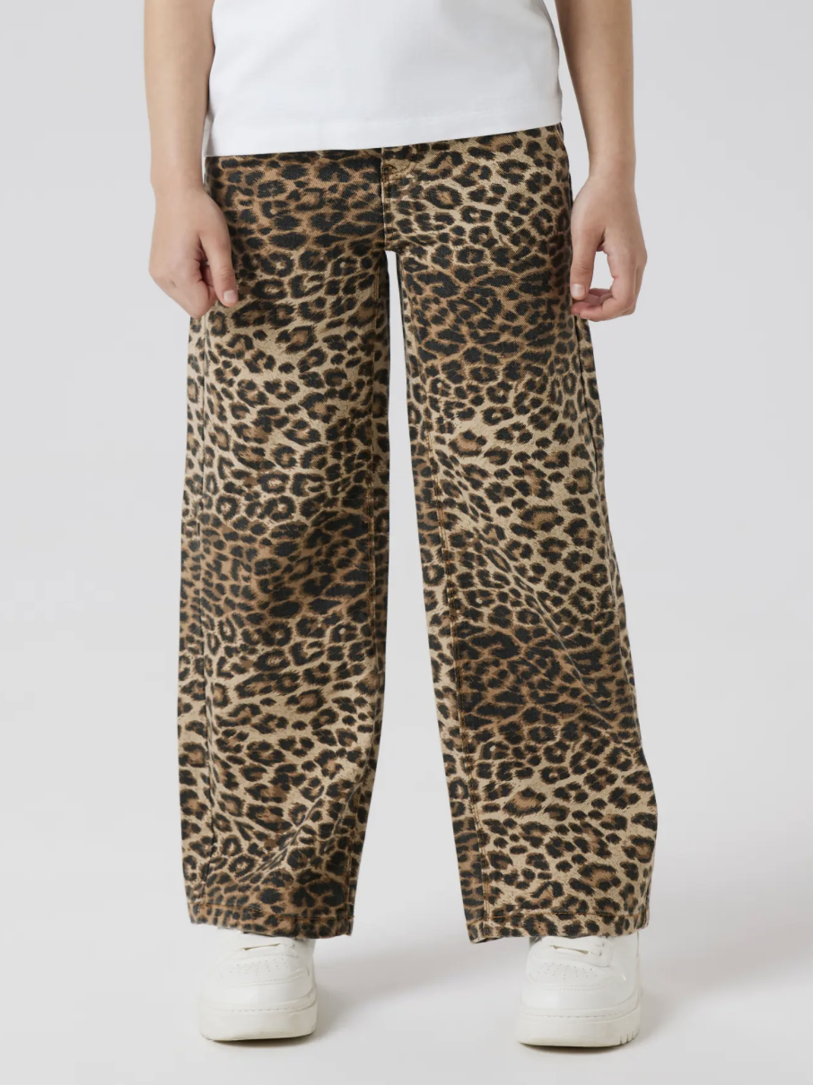 Name It - Broek - Rose - Wide Pants - Panterprint