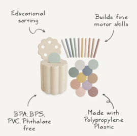 Mushie - Muntjes - Tube - Sorting - Set - Kleurrijk
