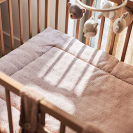 Jollein - Boxkleed 75x95cm - Speelkleed - Baby - Grain - Knit - Wild  -Rose