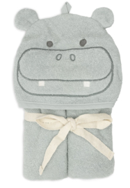 Jollein - Badcape - Badstof - Hippo Happy - 75x75 cm