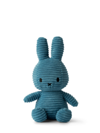 Nijntje - Miffy - Knuffel - Sitting - Corduroy - Aviator blue - 23 cm