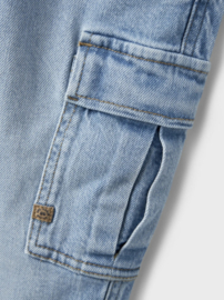 Name It - Cargo - Broek - NKMSilas - Tapered Fit - Light Blue Denim