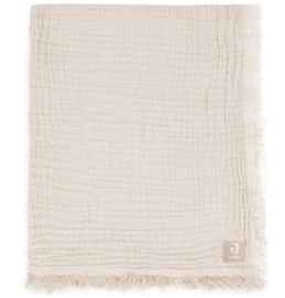 Jollein - Deken - Wieg - Jersey - Stripe - Biscuit - Ivory - 75x100 cm