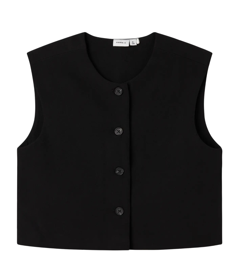 Name It - Top - Gilet - Lamilla - Zwart