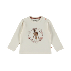 Dirkje - T-shirt - Longsleeve - Hertje - Antique white