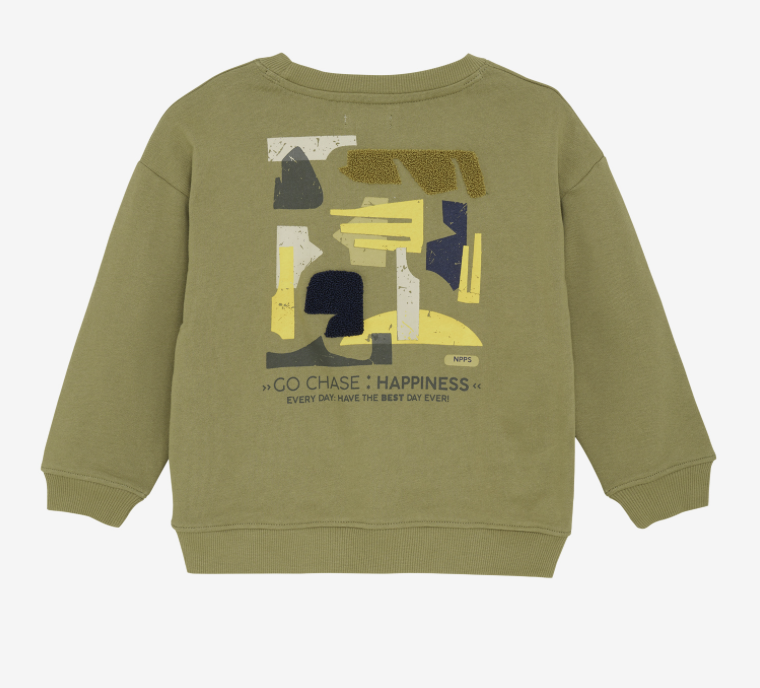 Noppies - Trui - Sweater - Ray - Dried Herb - Backprint